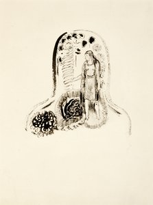 Giovane ragazza in un giardino di fiori da Odilon Redon